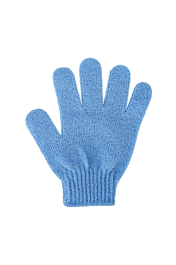 Exfoliating Glove for Body Scrub, Dead-Skin Removal Bath Glove, Deep Cleansing Shower Exfoliator, Reusable Nylon Bathing Tool for Smooth Skin - Blue