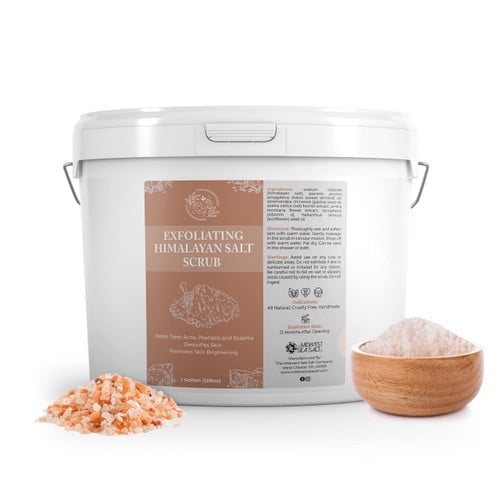 Exfoliating Himalayan Salt Scrub - Unscented (No Essential Oil) 128oz