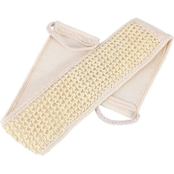 Exfoliating Loofah Back Scrubber, Bath Wash Back Strap Loofah Shower Massage Scrubber Sponge for Men and Women Body Massage and Dirty Clean Body Skin Care