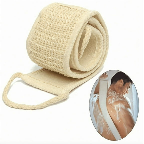 Exfoliating Loofah Back Scrubber with Dual-Sided Design Bath & Shower Body Sponge Strap