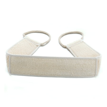Exfoliating Loofah Back Strap Sponge Body Shower Brush Cotton Towel