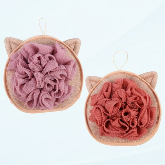 Exfoliating Loofah Sponge Set - 2 Pack, Handheld Bathing Tools, Cleansing Tub Accessories, Soft Mesh Fabric, Durable and Safe