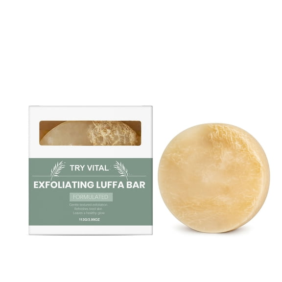 Exfoliating Luffa Body Cleansing Soap For Smoothing Tightening 113G Plastic Box