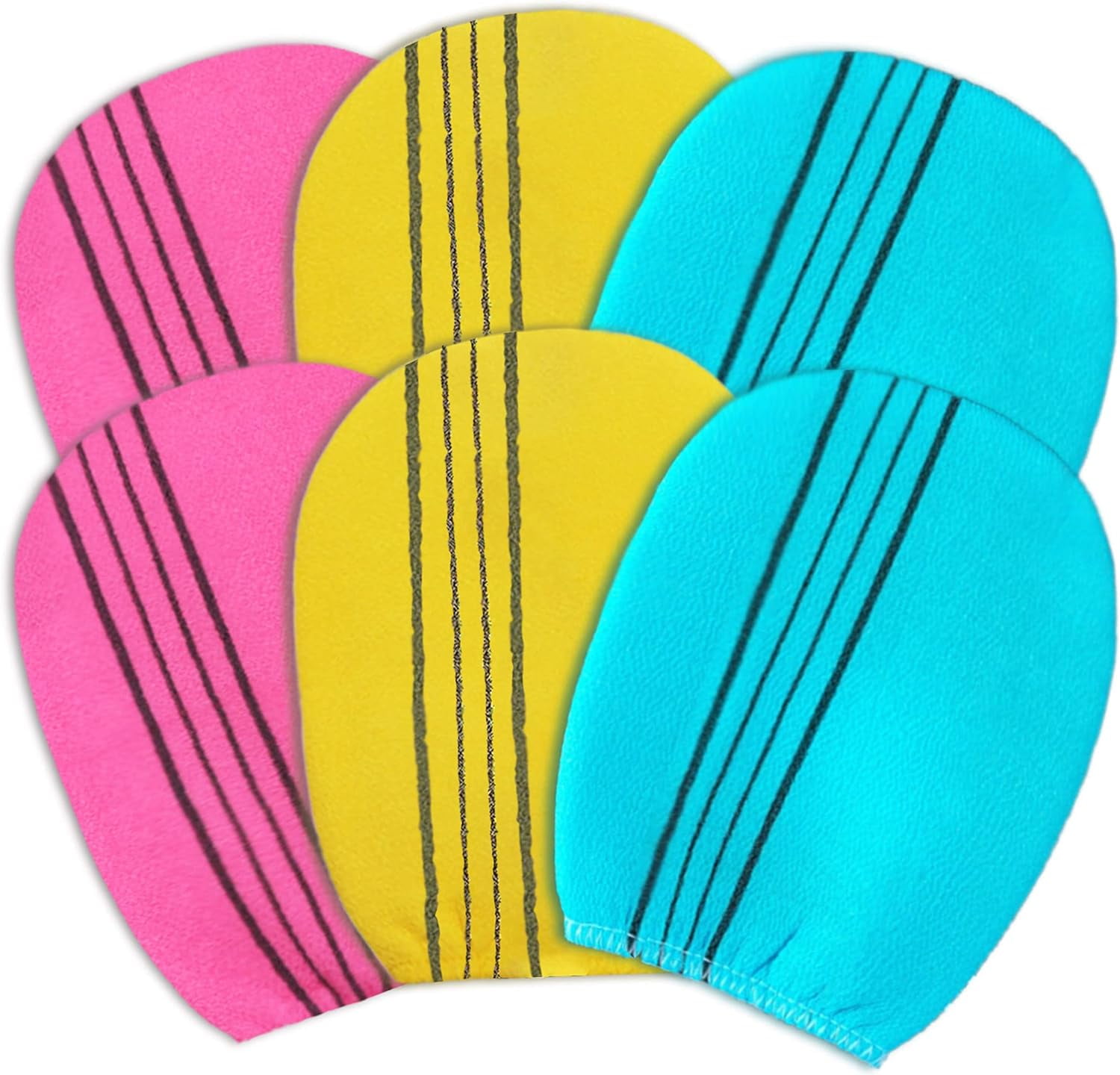 Exfoliating Mitt, 6 Pieces Exfoliating Body Scrub Gloves Bath Scrubber