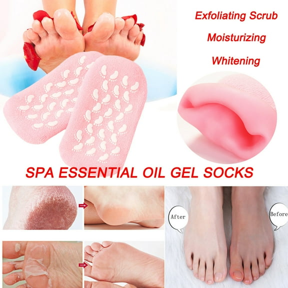 Exfoliating Moisturizing Gel Spa Socks for Foot Care – Skin Foots for Revitalizing and Hydrating Tired Feet