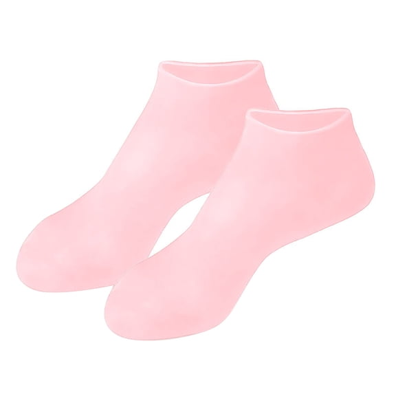 Exfoliating Moisturizing Socks, Pink L (38-40) - Aloe Infused Silicone Gel Moisturizing Socks, Repair Dry Cracked Heels & Soften Rough Skin, Foot Masks Easter Mother'S Day Silica Gel High Heel