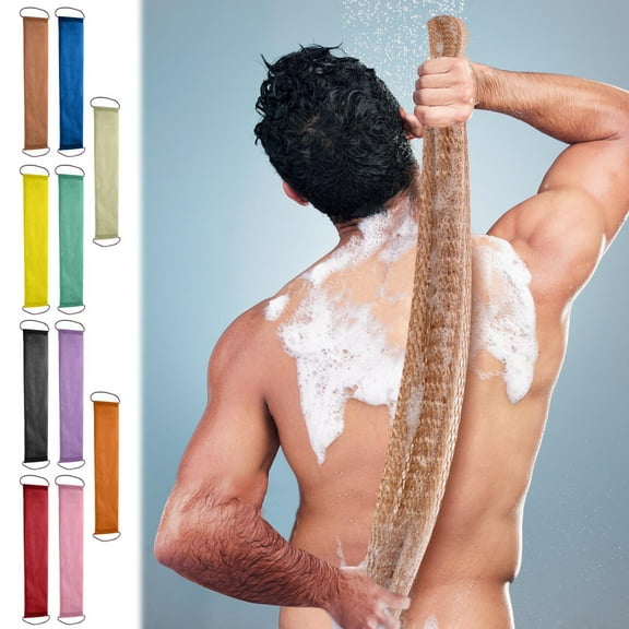 Exfoliating Net Sponge, Bath Towel for Men and Women, Africa Foaming Bath Towel with Drawstring for Mud Rubbing and Body Cleaning, Durable Nylon Material with Good Elasticity and Quick Drying