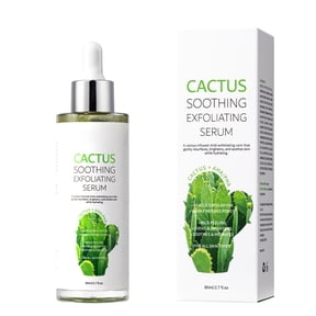 Exfoliating Pore Soothing Serum, Cactus Extract Liquid for Deep Cleansing, Minimizes Pores and Hydrates, Lightweight Moisturizing Texture