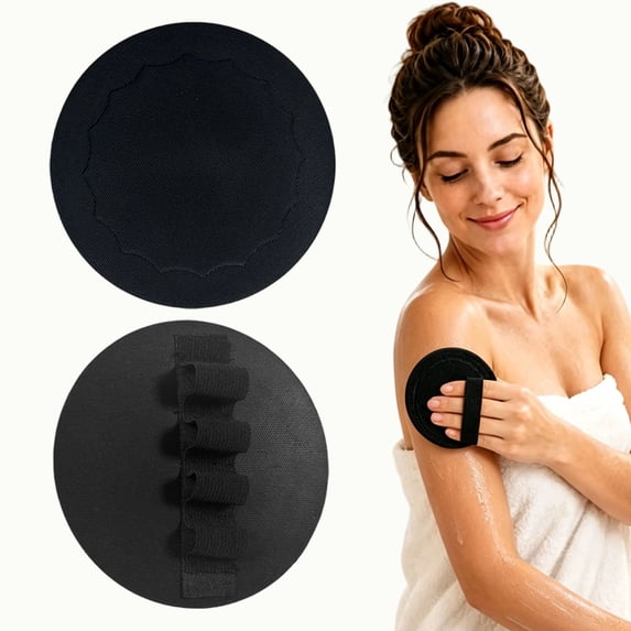 Exfoliating Scrub Bath Pads, Round Exfoliating Body Scrubber, Reusable Shower Exfoliating Glove, Single Layer Exfoliating Scrub Glove, Gentle Exfoliating Scrub Pad, Bath Exfoliating Towel Pad