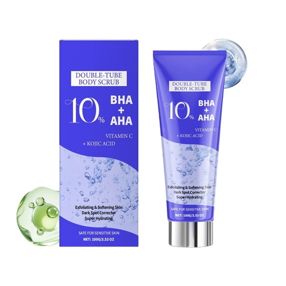 Exfoliating Scrub,Exfoliating Body Scrub,Bump Eraser Body Scrub with 10% AHA + BHA, Exfoliating Body Scrub for Keratosis Pilaris, Moisturizing Smoothing Body(100g/3.53oz)