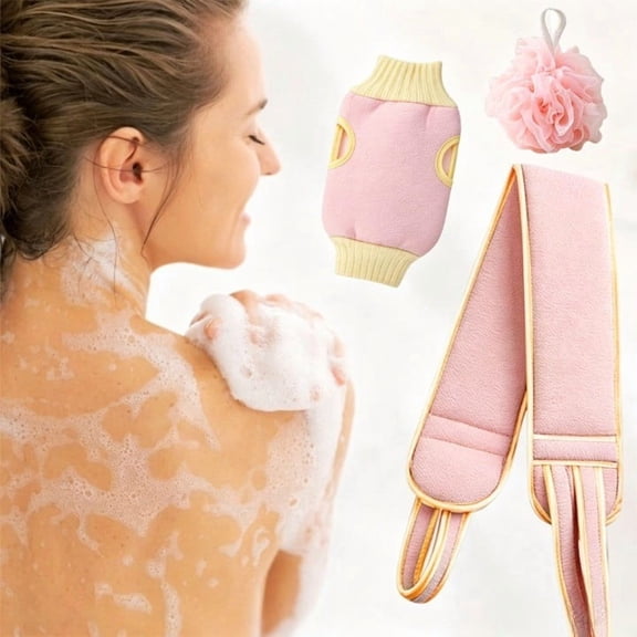Exfoliating Shower Accessory Kit, Multipurpose Body Cleansing Tool for Deep Skin Care and Self-Tan Maintenance
