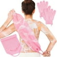 thumbnail image 1 of Exfoliating Shower Bath Gloves Back Scrubber Set for Body, Face, Shower, Bath, Scrub and Exfoliator, 1 of 7