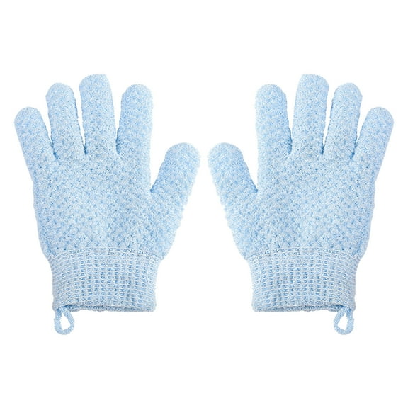 Exfoliating Shower Gloves - Nylon Double-Sided Scrubber, for Body Spa/Massage, Exfoliate Dead Skin, Reusable, 1 Pair