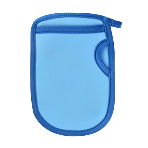 Exfoliating Shower Gloves - PVA Sponge for Deep Skin Cleansing, Removes Dirt and Dead Skin Cells, Pair of Portable Bath Mitts for Body Exfoliation Circulation Stimulation Blue
