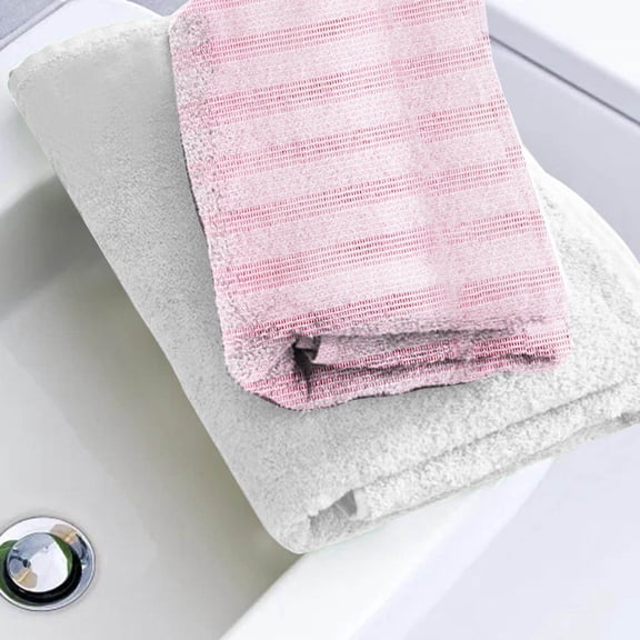 Exfoliating Shower Towel 2- Polyester Back Scrubber Enhances Friction for Exfoliation and Gentle Cleansing in Bathroom