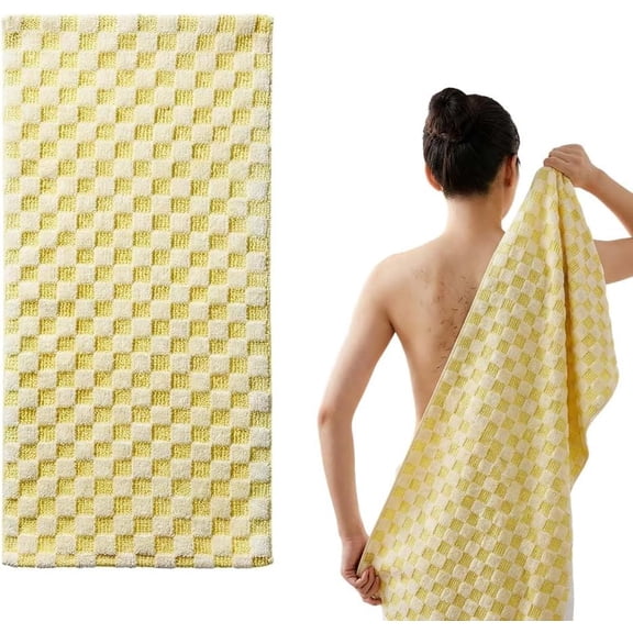 Exfoliating Shower Towel 41", Premium Scrub Wash Cloth for Body Face Smooth Skin, 2-in-1 Exfoliating Washcloth-Body Scrubber with 2 Sides for All Skin Types