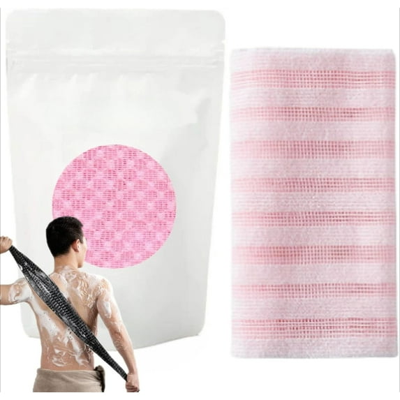 Exfoliating Shower Towel - Long Washcloth Back Body Scrubber for Men & Women