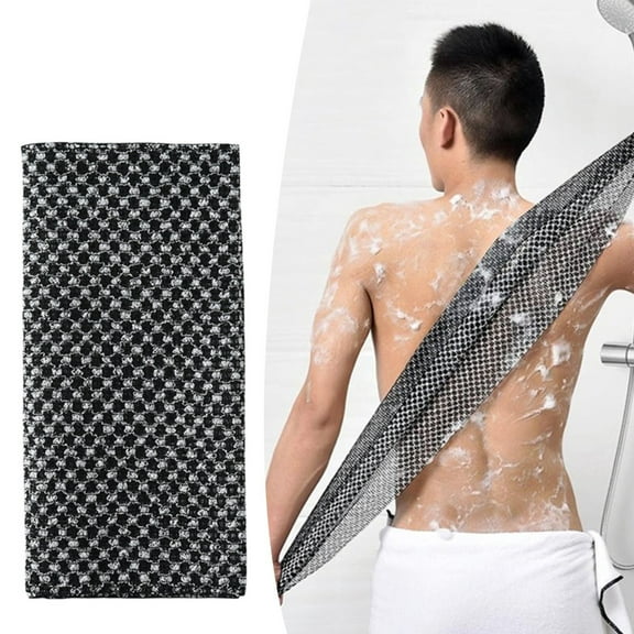 Exfoliating Shower Towel for Men and Women,Dual-Texture Long Back Scrub Cloth,Deep Cleansing Bath Loofah Replacement,Soft&Rough Body Exfoliator Towel for Smooth Skin,blissful exfoliating shower towel