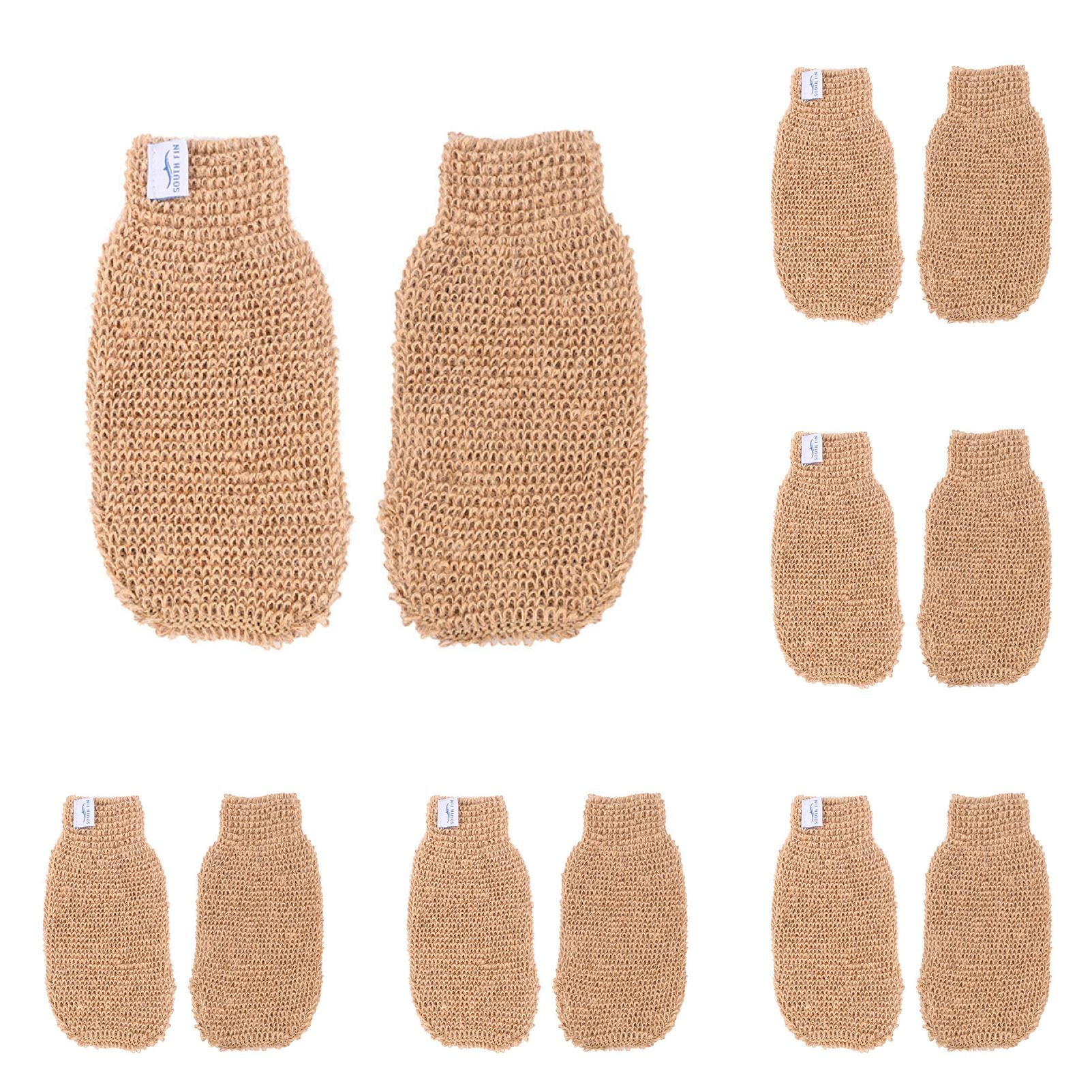 Exfoliating Texture Bath Gloves For Shower, Spa, Massage And Body Cocoa