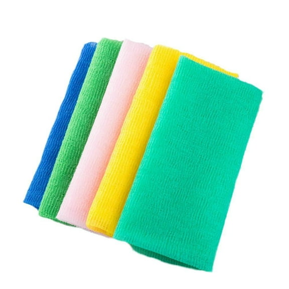 1x Rubbing Washcloth Bath Nylon Towel Brush Back Towels Exfoliating Scrubs E5H7