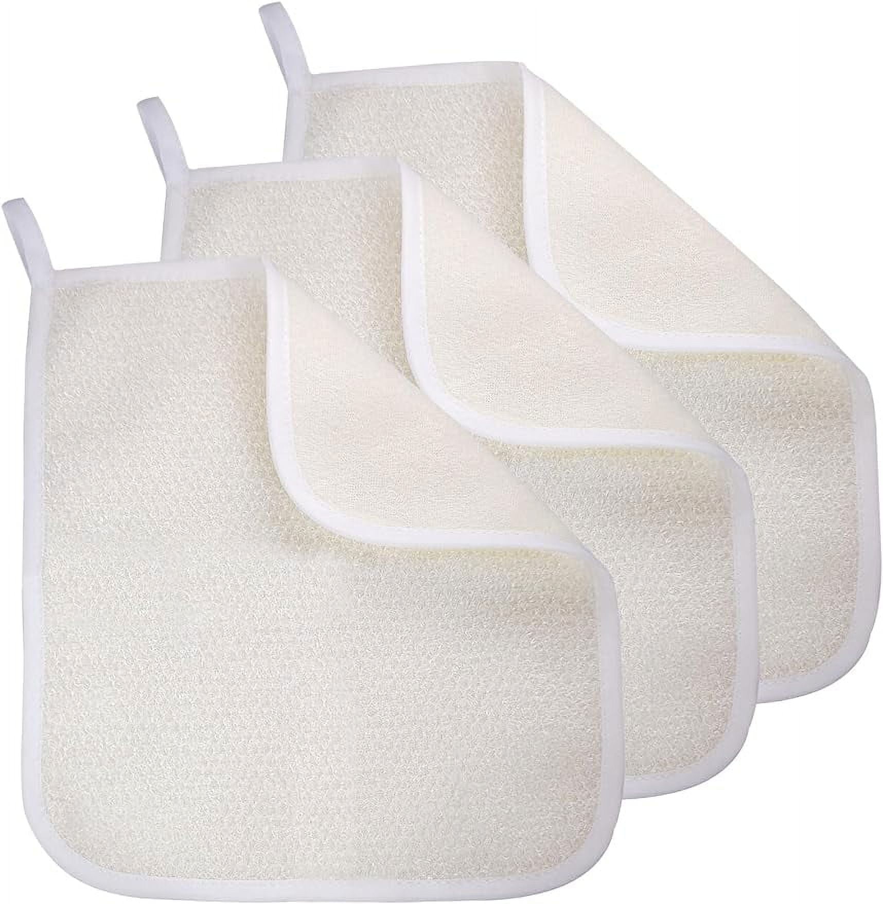 Exfoliating Washcloth (3 Pcs), Shower Cloth for Body and Face Exfoliator Scrubber, Two Sides