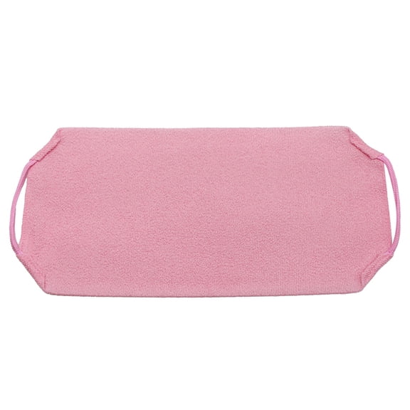 Exfoliating Washcloth Body Scrubber Back Scrubber for Shower Japanese Beauty Washcloth Bath Wash Cloth Korean Exfoliation Luffah Towel Net Sponge Loofah Body Scrub, 16.5X8In (Pink)