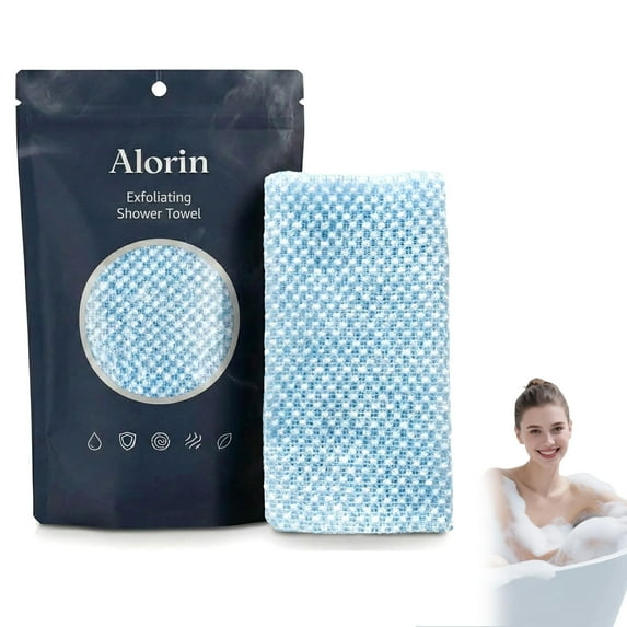 Exfoliating Washcloth Body Scrubber Back Scrubber for Shower Beauty Washcloth Bath Wash Cloth Exfoliating Loofah Towel Net Sponge Loofah Body Scrub