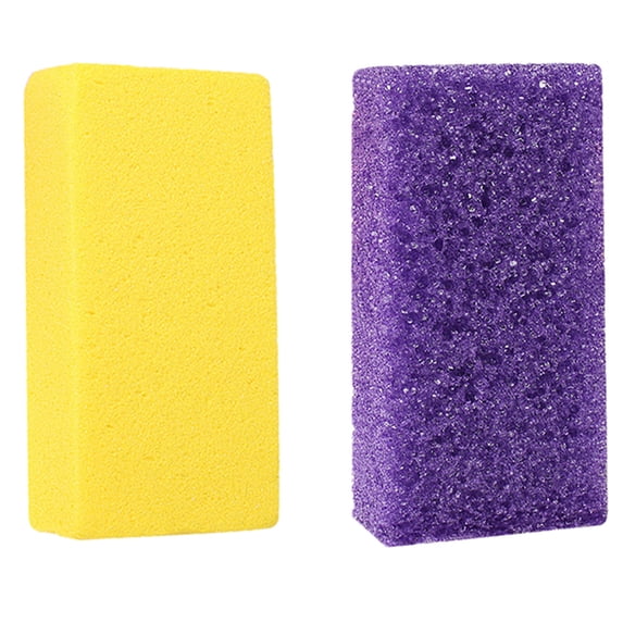 Exfoliator Pedicure Tool Foot Pumice Sponge Callus Remover 2pcs1pcs bright yellow+1pcs purple