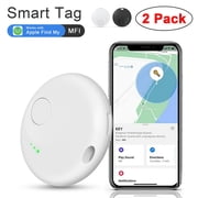 Exgreem Bluetooth Tracker Works With Apple Find My (iOS only), Waterproof, Replaceable Battery,Precise Positioning, 1 black +1 white