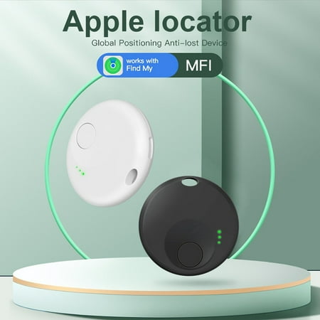 Exgreem Bluetooth Tracker Works With Apple Find My (iOS only), Waterproof, Replaceable Battery,Precise Positioning, 1 black +1 white