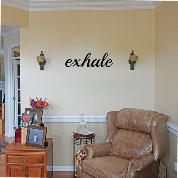 Exhale - Beautiful Solid Steel Home Decor Decorative Accent Metal Art Wall Sign