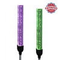 Exhart 2 Piece Solar Suspended Bubble Acrylic Square Garden Stakes with Color Changing LEDs, 2 by 29.5 Inches