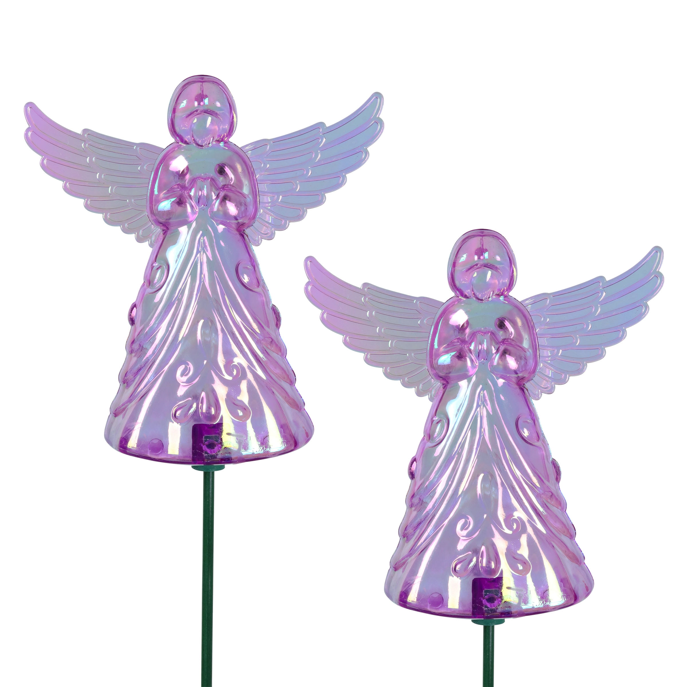 Purple Acrylic Angel WindyWing Garden Stakes Set of 2