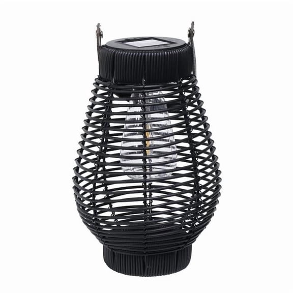 Exhart 8126729 14 in. Black Plastic Lantern