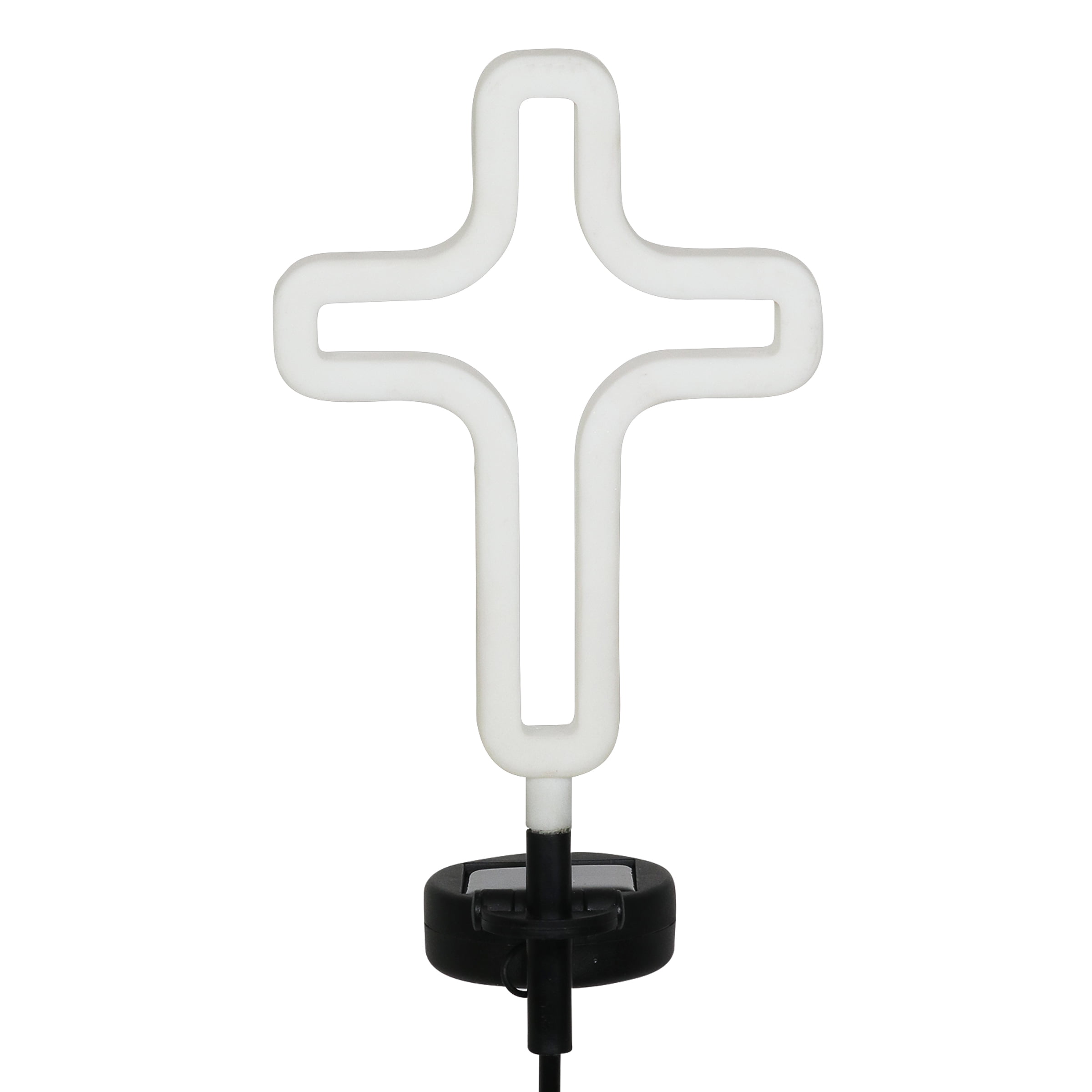 White Solar LED Cross Garden Stake Light
