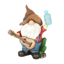 Exhart Solar Cowboy Gnome with Guitar