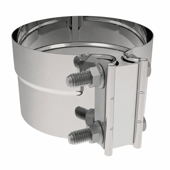 Exhaust Band Clamp 5in Compatible with Universal Applications Preformed Stainless Steel Compatible with L50SA