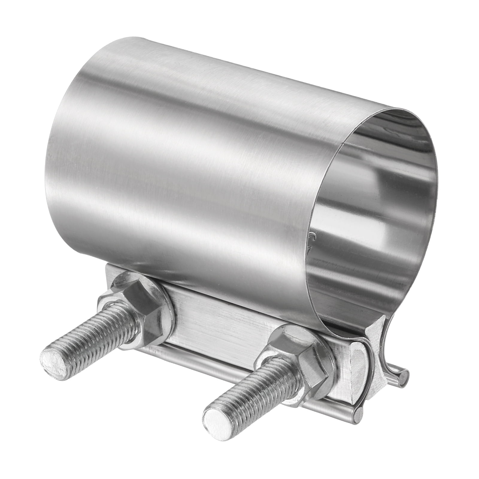 Exhaust Clamp 2.2" Stainless Steel Lap Joint Band Clamp Exhaust Pipes Connection with M10 Screws for Car Muffler Elbow Pipes