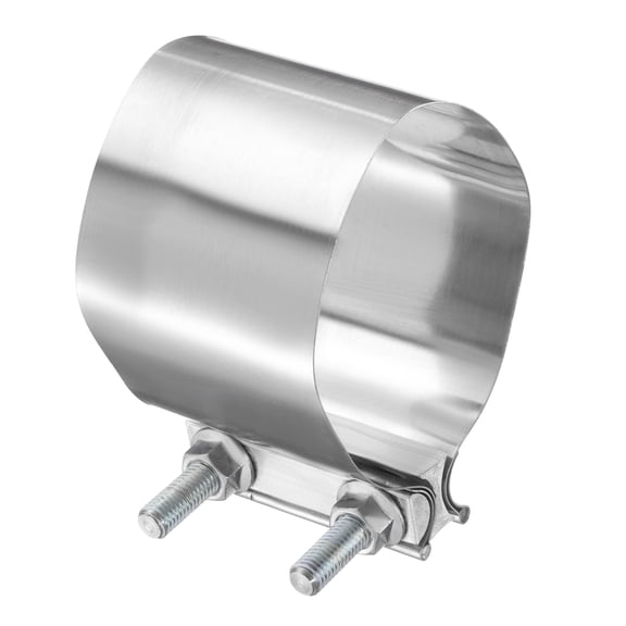 Exhaust Clamp 3.9-4.3" Stainless Steel Lap Joint Band Clamp Exhaust Pipes Connection with M10 Screws for Car Muffler Elbow Pipes