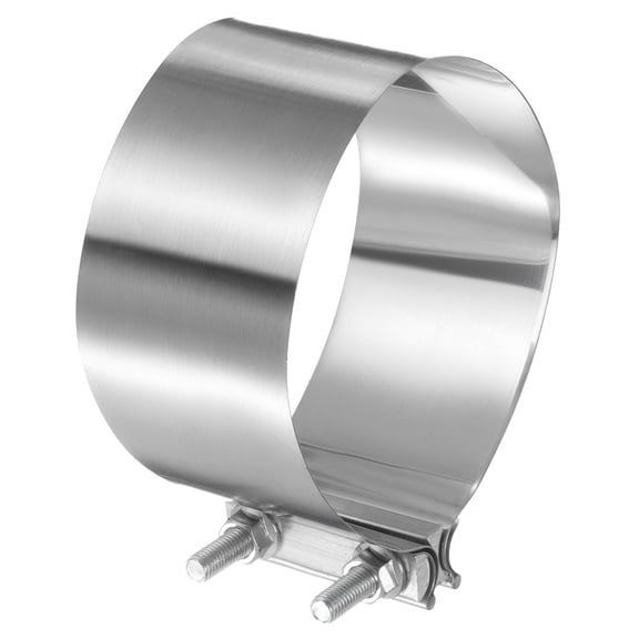 Exhaust Clamp 5.9" Stainless Steel Lap Joint Band Clamp Exhaust Pipes Connection with M10 Screws for Car Muffler Elbow Pipes