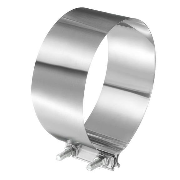 Exhaust Clamp 7.1" Stainless Steel Lap Joint Band Clamp Exhaust Pipes Connection with M10 Screws for Car Muffler Elbow Pipes