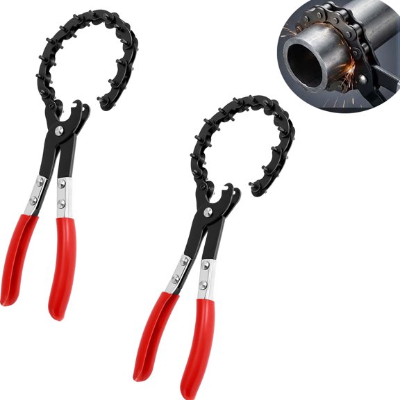 Exhaust Cutter for Pipe Removal, Chain Cutter with Carbon Steel Blades, 2PCS | Exhaust Pipe Cutter Tool, for Tailpipe and Muffler Work