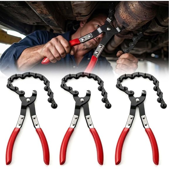 Exhaust Cutter for Pipe Removal, Chain Cutter with Carbon Steel Blades | Exhaust Pipe Cutter Tool, for Tailpipe and Muffler Work,a