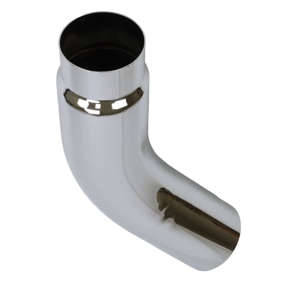 Wesdon Diesel Exhaust Elbow Tip, 5.00" Inlet, 6.00" x 23.00", Polished Chrome, 304 Stainless Steel