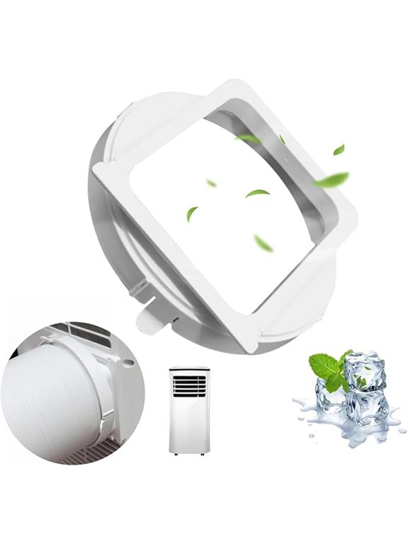 Exhaust Duct Interface Portable Air Conditioner Exhaust Hose Connector Includes Buckles, for Midea KY25 Mobile Air Conditioning