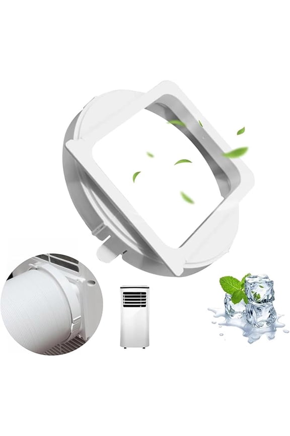 Exhaust Duct Interface Portable Air Conditioner Exhaust Hose Connector Includes Buckles, for Midea KY25 Mobile Air Conditioning