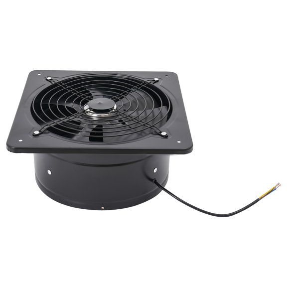 Exhaust Fan 12 Inch, 125W Black Blade Duct Fan, 110V Wired Air Blower Fan, Durable Welded Carbon Steel, 2800 RPM, 2000m/h Airflow, Rust Resistant, Sleek Design for Kitchen Ventilation