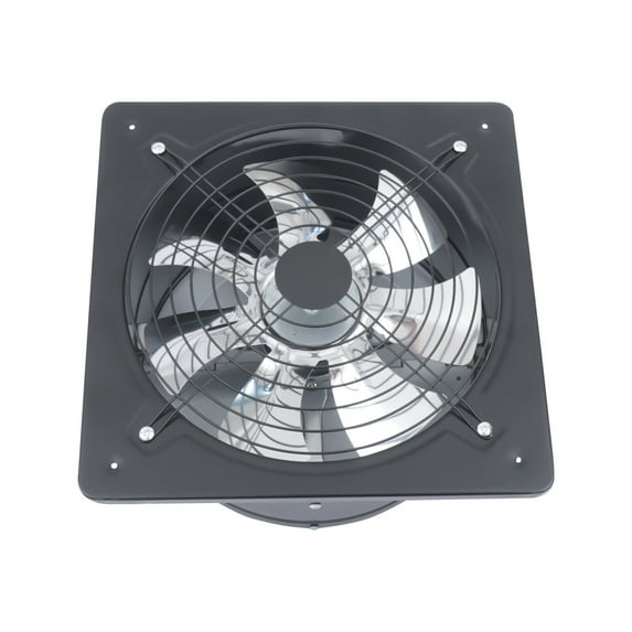 Exhaust Fan 125W Ventilation Extractor with Anti-backflow Check Valve 2650m³/h 12 inch Ventilation Exhaust Fan Stainless Steel Blades High Speed 2800rpm/min Black Exhaust Fan Kitchen Bathroom Attic