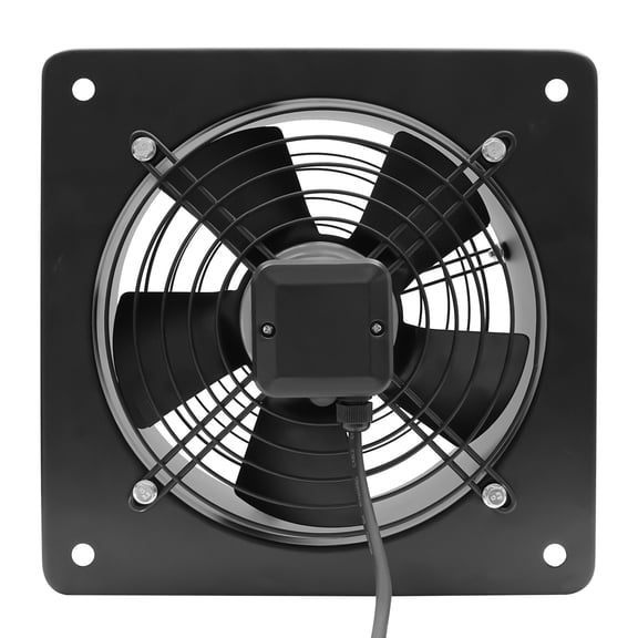 Exhaust Fan, 250mm Square Wire Guard Ventilation Fan 110V, External Rotor Fan with Airfoil Blades, 1450 RPM, 1250 m/h Airflow, 55dB Low Noise, IP54 Rated for Kitchen, Bathroom, Commercial Use
