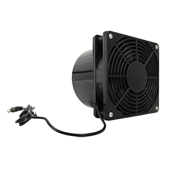 Exhaust Fan Air Extractor Ventilator, 5.5x2.1mm Powered Fan for Dog, Chicken House, Greenhouse